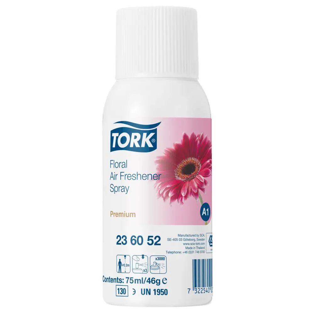 Luftfrisker spray, Premium, 46g, A1, Blomster-duft, 236052, Tork, (1 stk.)