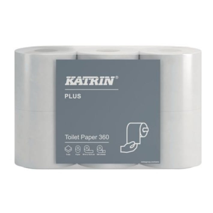 Toiletpapir, 2-lags, 50,4m, Katrin Plus 360, 18100, (42 stk.)