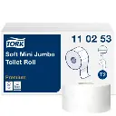 Toiletpapir, 170m, Mini Jumbo, 2-lags, Premium, T2, blød, Tork 110253, (12 stk.)