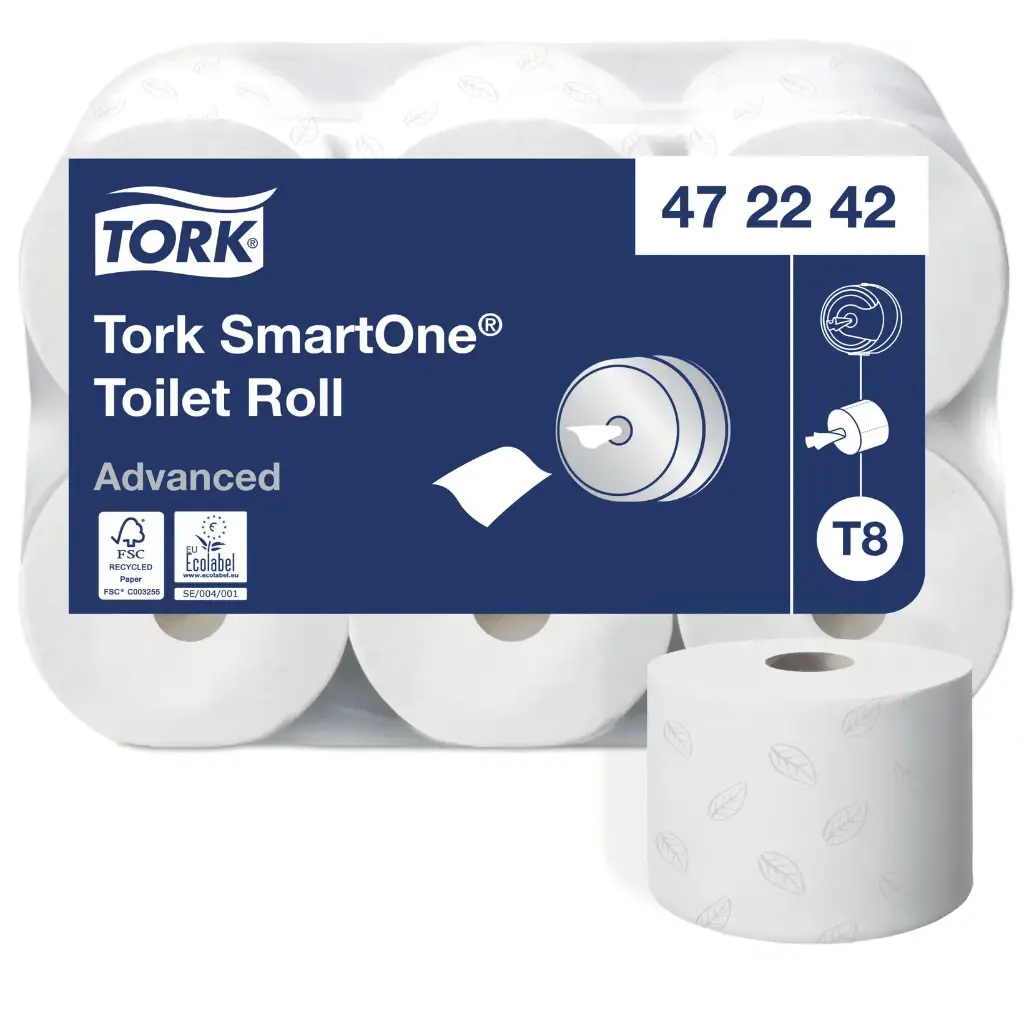 Toiletpapir, Smartone, 207m, 2-lags, Advanced, T8, 472242, Tork, (6 stk.)