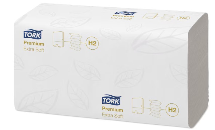 Håndklædeark, xpress, Ekstra, blød, Multifold,  Premium, H2, 100297, Tork, (2100 Stk.)