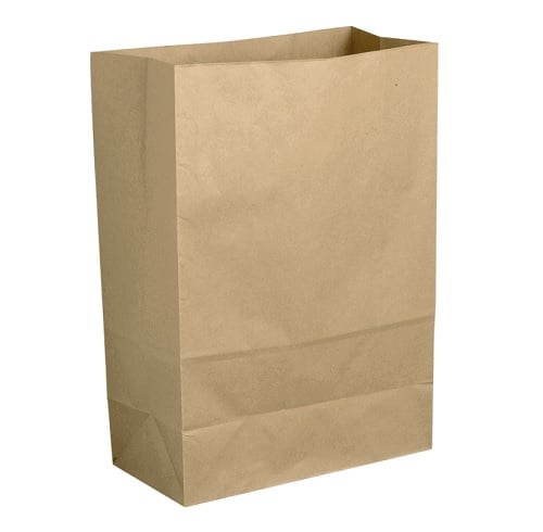 [10200] Brun papirspose uden hank, 15 L, 25x15x34cm, 70 gsm, kraft, (400 stk.)