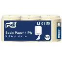 Aftørringspapir, Basic, 1-lag, gul, 300m, Universal, M2, 120150, Tork, (6 stk.)