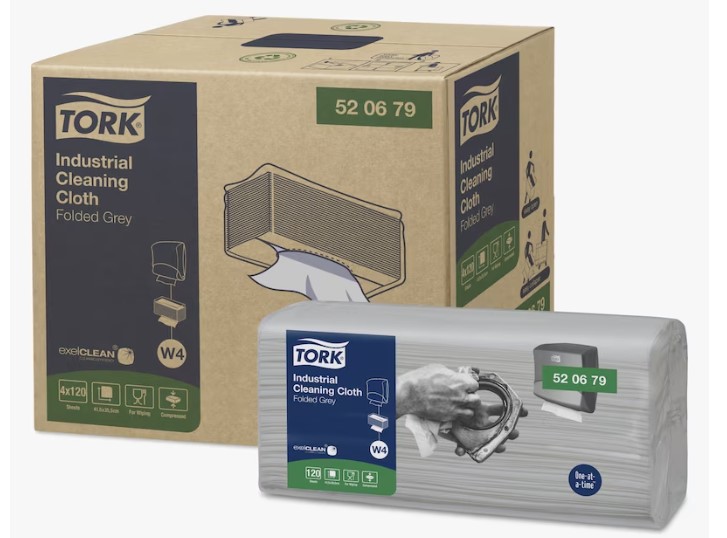 [27935] Industriklude, fleksibel, grå, W4, 520679, Tork, (480 stk.)