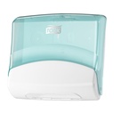 Papirdispenser t/ håndklædeark, Top-Pack, hvid/Turkis, W4, Tork 654000, (1 stk.)
