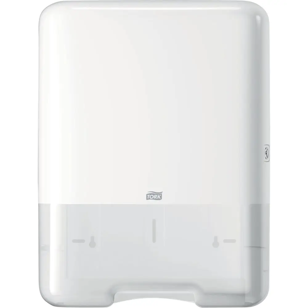Papirdispenser til håndklædeark, Singlefold/C-Fold, hvid, H3, 553000, Tork, (1 stk.)