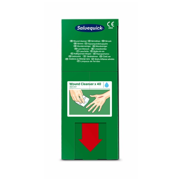 Sterile sårrenseservietter, 11x12cm, Savett, Cederroth 3227, 40-pak, (1 stk)