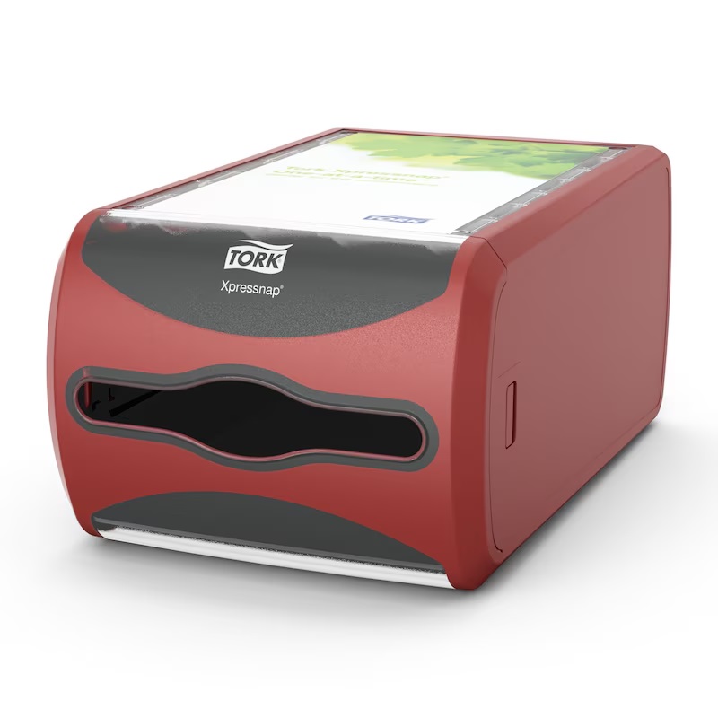 Servietdispenser, Xpressnap, liggende, rød, N4, 272512, Tork, (1 stk.)