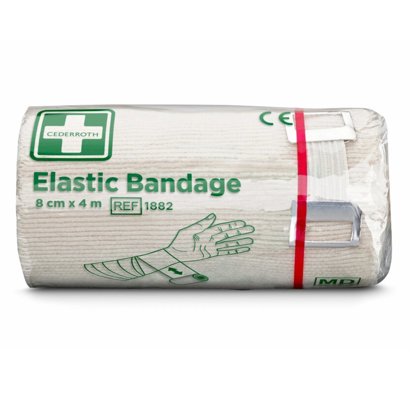 Elastisk bandage, 8cm x 4m, 1882, Cederroth, (1 stk.)