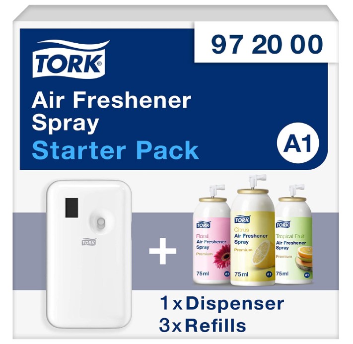 [28092] Luftfrisker, startpakke, A1, hvid, 972000 Tork, (1 stk.)