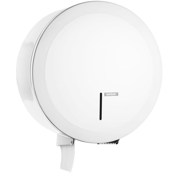 [28095] Papirdispenser til toiletpapir, Katrin 997016, Gigant, L, hvid, metal, (1 stk.)