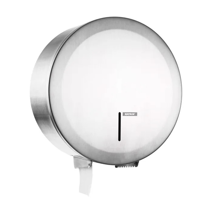 [28116] Papirdispenser til toiletpapir, Katrin 989660, Gigant, S, rustfrit stål, (1 stk.)