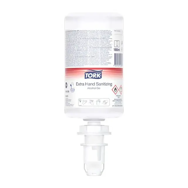 [28122] Hånddesinfektion, gel, S4, 424206, Tork, 1 L, (1 stk.)