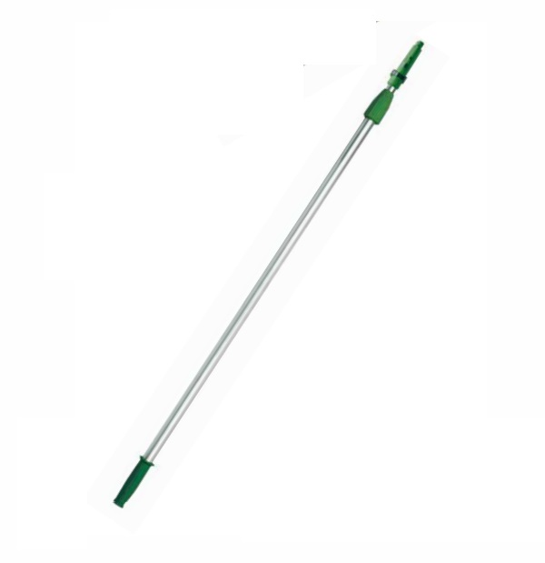 [28204] Teleskopskaft med gevind og klik, 2-sektioner, Unger, OptiLoc, grøn, alu/plast, (1 stk.) (62,5-125 cm)