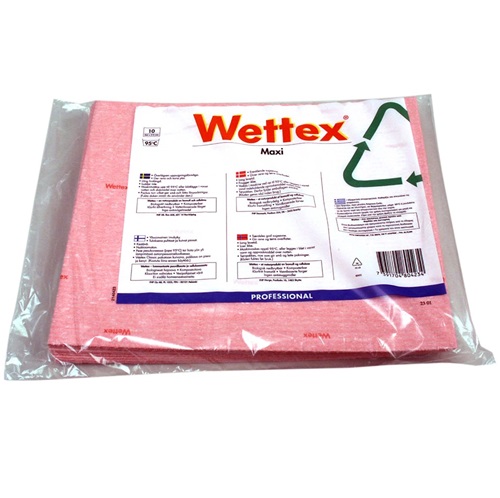 Karklud, Wettex Maxi, rød, 18x20cm (10 stk.)