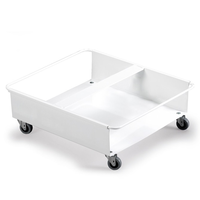 Dobbelt transportvogn til 2x DURABIN 60L affaldsspand, hvid, (1 stk.)