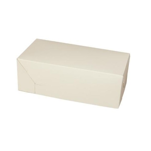 Kageæske, fold selv, 200x100x70mm, pap, hvid, (250 stk.)