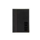 Menuholder, 4x A5 sider, 25,3x17,7x8cm, sort læder, SECURIT TRENDY, (10 stk.)