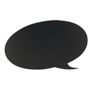 Kridttavle inkl. kridttusch, taleboble, sort, 27,3x47x0,3cm, Securit Silhouet, (1 stk.)