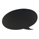 Kridttavle inkl. kridttusch, taleboble, sort, 27,3x47x0,3cm, Securit Silhouet, (1 stk.)