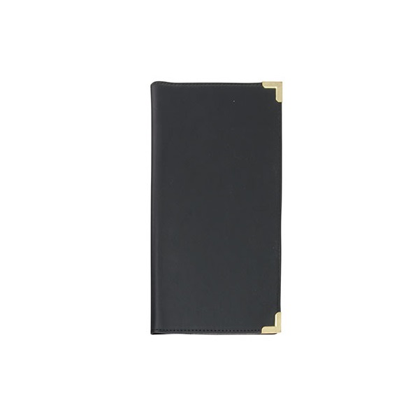 [28416] Regningsmappe, læder, sort, 24x13cm, Securit Classic, (1 stk.)