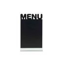 MENU skilt inkl. kridttusch, sort, aluminium, Securit Silhouet, (1 stk.)
