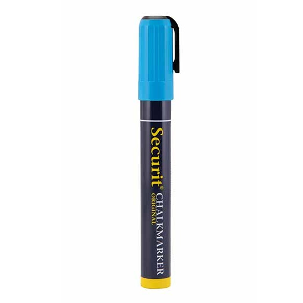 [28423] Kridtmarker med skrå spids: 2-6 mm skrivebredde, Securit® Original, flydende kridt, flere farver, (1 stk.) (Blå)