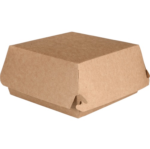Burgeræske, 14x14x7 cm, kraft, komposterbar, (150 stk.)