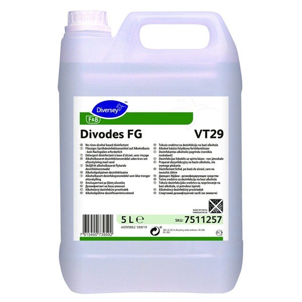 [29989] Desinfektionsmiddel, Diversey Divodes FG VT29, 5L, (1 stk.)