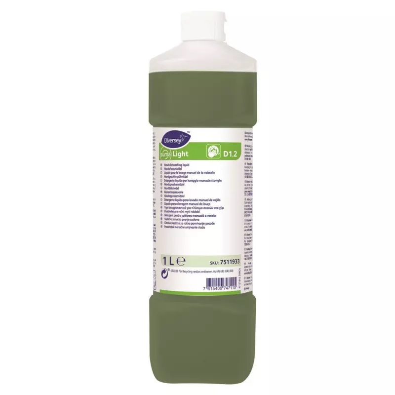 Opvaskemiddel, Diversey Suma Light D1.2, 1L, (1 stk.)