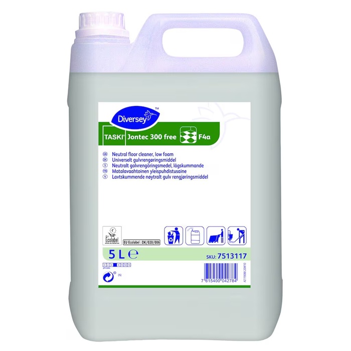 Gulvrens, Diversey TASKI Jontec 300 free F4a, 5L, (1 stk.)