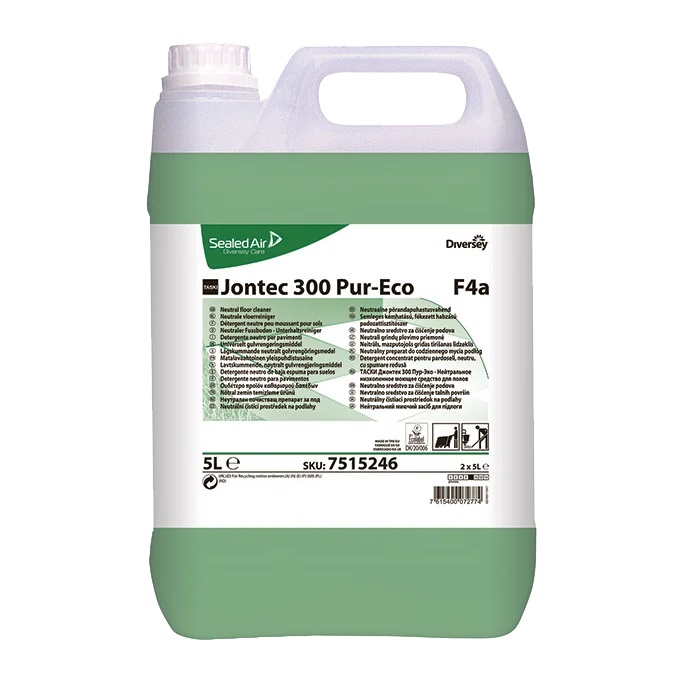 Gulvrens, miljøvenlig, TASKI Jontec 300 Pur-Eco F4a, 5L, (1 stk.)