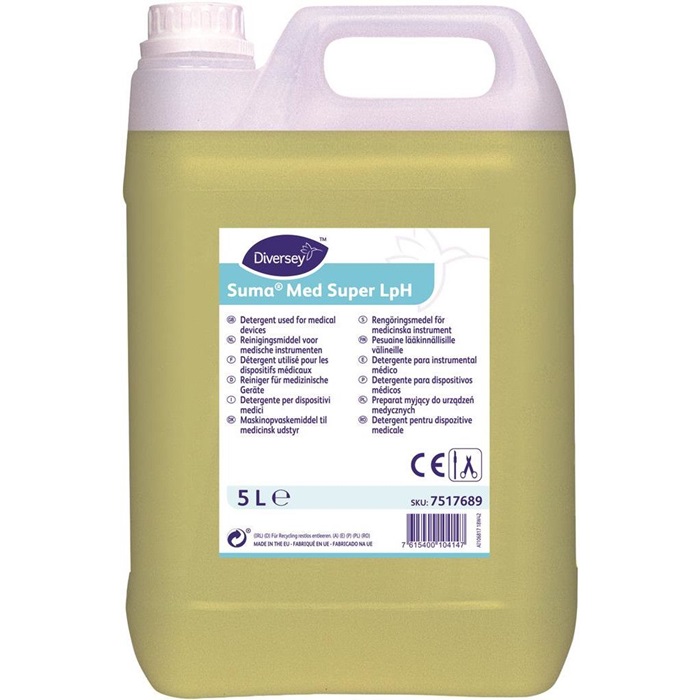 Opvaskemiddel til medicinske instrumenter, Diversey Suma Med Super LpH, 5L, (1 stk.)