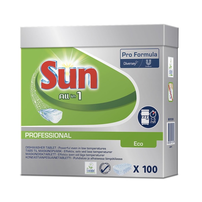 [30043] Miljøvenlige opvasketabs, Sun Pro Formula All In 1 Eco Tabs, 100 stk., (1 stk.)