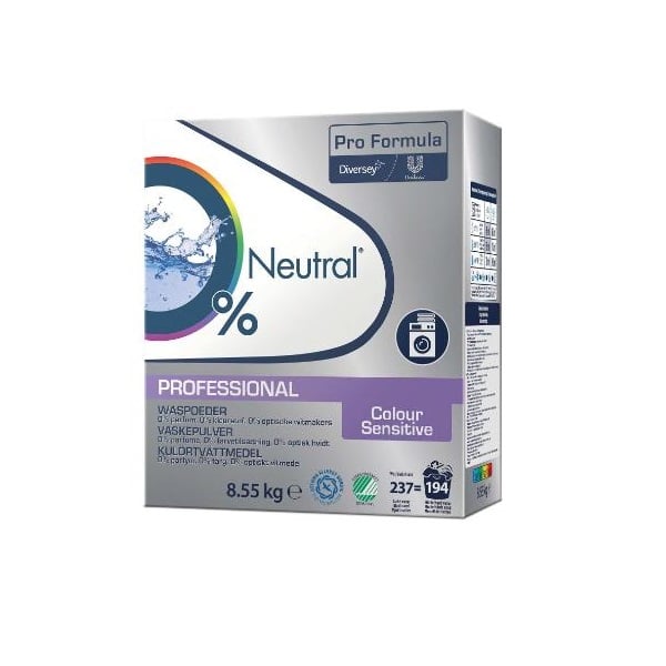 Vaskepulver t/farve, (sensitiv), Neutral Pro Formula Color Sensitive, 8.55kg, (1 stk.)