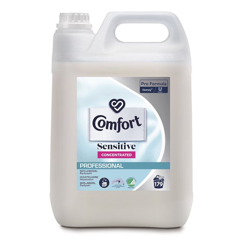 [30064] Skyllemiddel uden farve og parfume, Comfort Pro Formula Sensitive, 5L, (1 stk.)