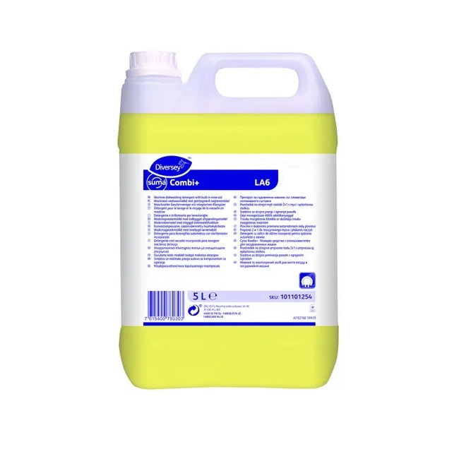 [30079] Maskinopvaskemiddel med afspænding, Diversey Suma Combi Pur-Eco LA6, 5L, (1 stk.)
