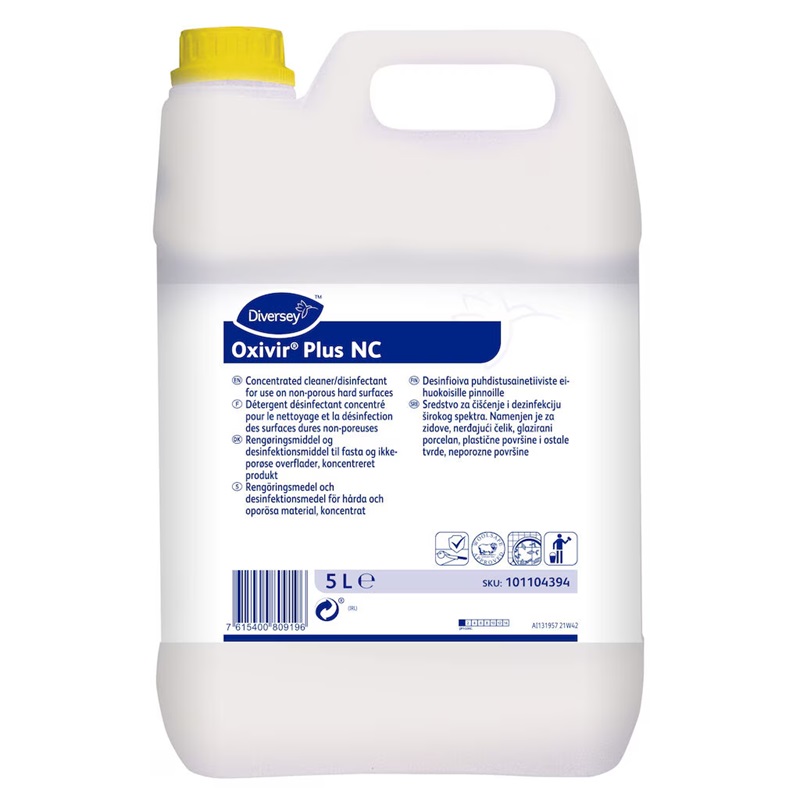 [30094] Desinfektionsmiddel til ikke-porøse overflader, Diversey Oxivir Plus, 5L, (1 stk.)