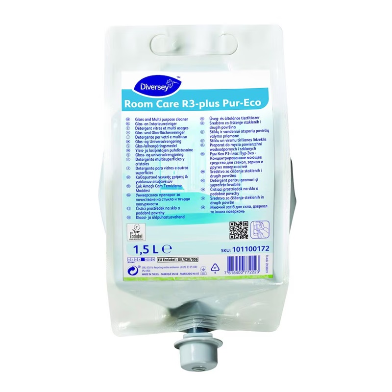 [30098] Universalrengøringsmiddel & glasrens, Diversey Room Care R3-plus Pur-Eco, 1.5L, (1 stk.)