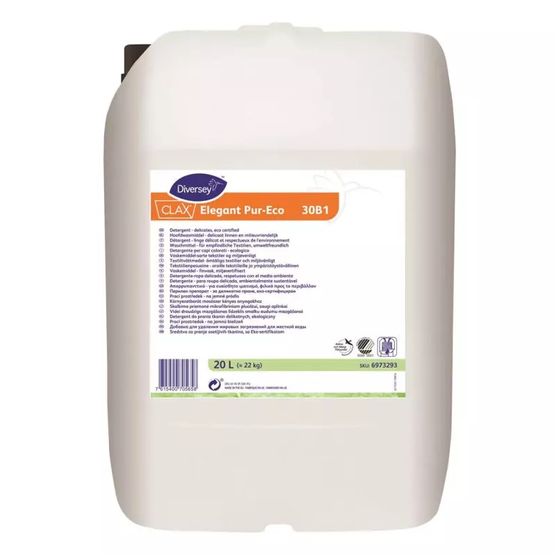 Flydende vaskemiddel til sarte tekstiler, Clax Elegant Pure-Eco 30B1, 20L, (1 stk.)