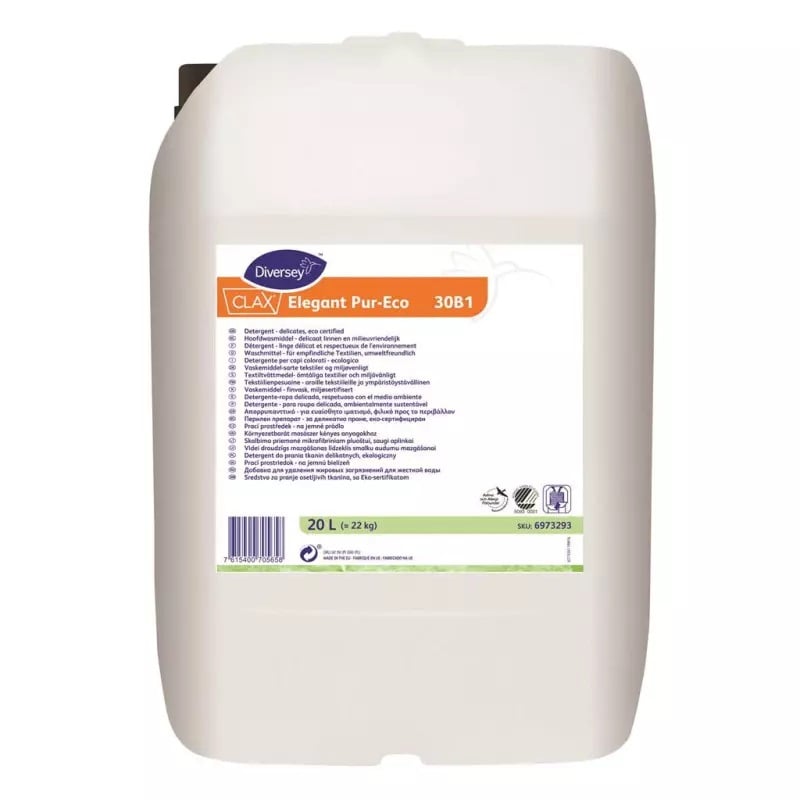 [30117] Flydende vaskemiddel til sarte tekstiler, Clax Elegant Pure-Eco 30B1, 20L, (1 stk.)