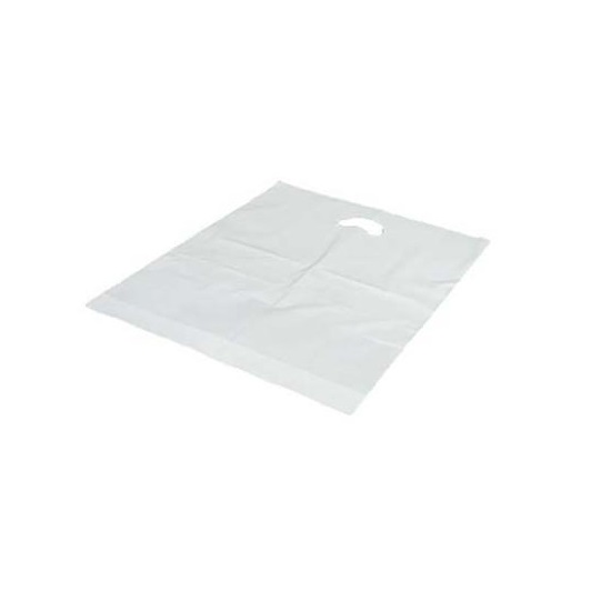 [30138] Bærepose, 37x45/4cm, 40my, LDPE, med 50% genbrugsplast, hvid, (500 stk.)