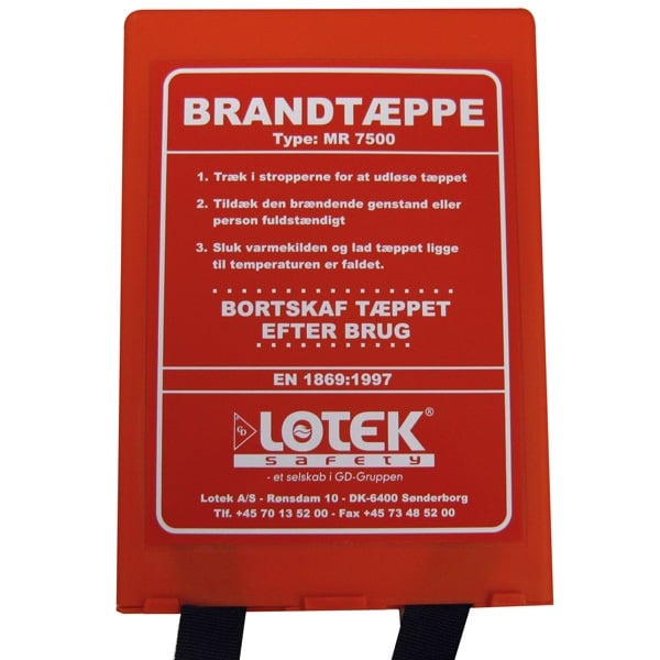 [30253] Brandtæppe, 180x120 cm, max 550 grader, (1 stk.)