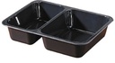 Bakke, Menu, CPET, sort, 2-rums, 225x175x43mm, Duni, (300 stk.)