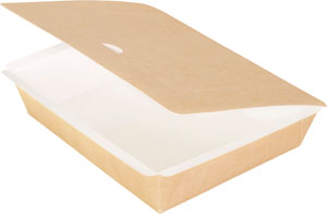 Bakke, kartonforme, pap/PE, 1-rums, 195x165x45mm, Duni, (250 stk.)