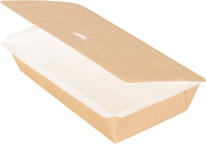Bakke, kartonforme, pap/PE, 1-rums, 200x120x45mm, Duni, (250 stk.)