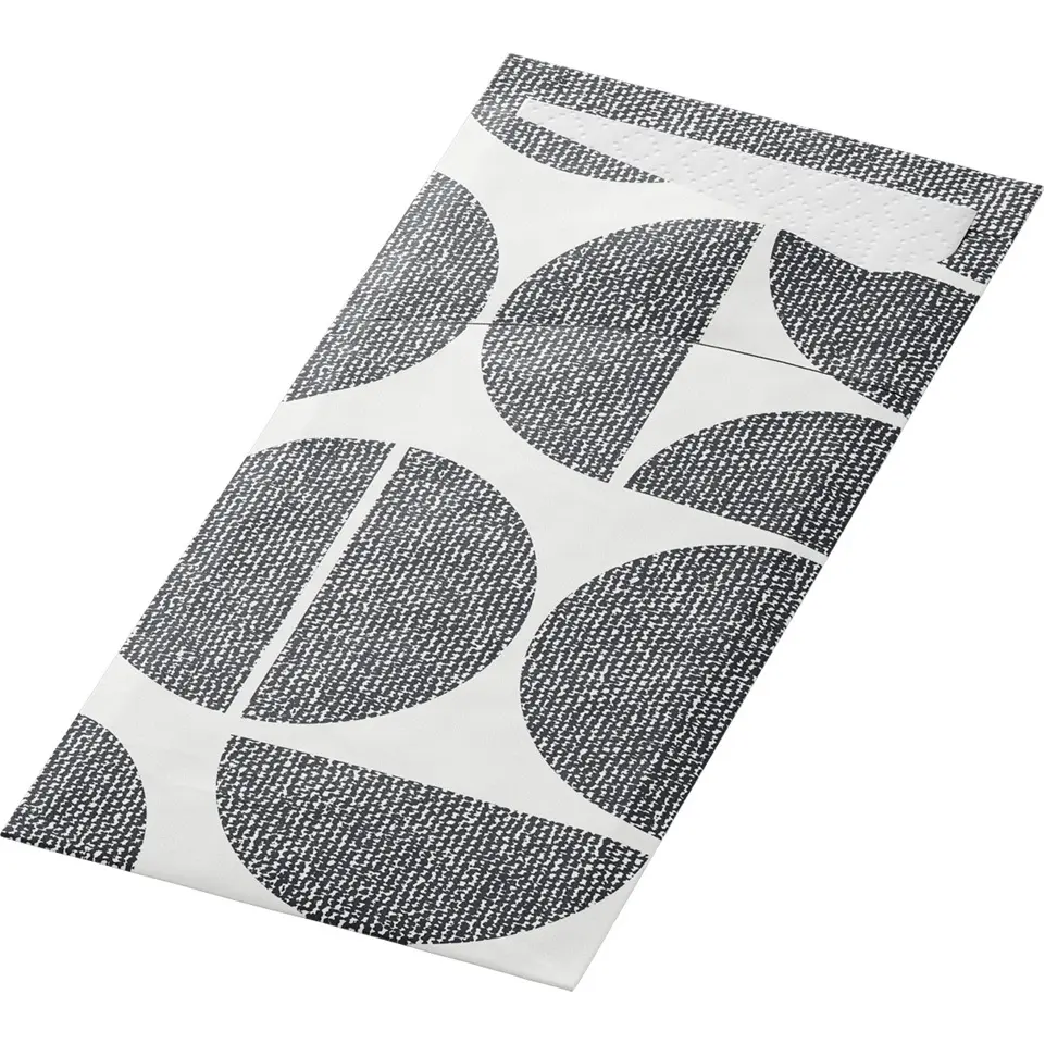 Bestiklomme, Serviet, Sacchetto, 190x85mm, "Shapes", Duni, (500 stk.)