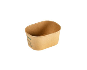 Boks, "Brick", mini, pap/PLA, brun, 250ml, Duni, (600 stk.)