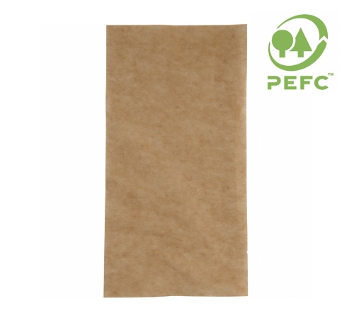 Vokspapir til mad, 21x11cm, brun, papir, 1/24 ark, 5 kg, (3865 ark.)