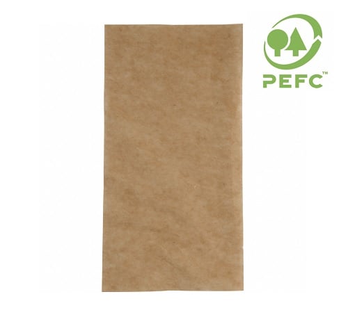 Vokspapir til mad, 21x11cm, brun, papir, 1/24 ark, 5 kg, (3865 ark.)